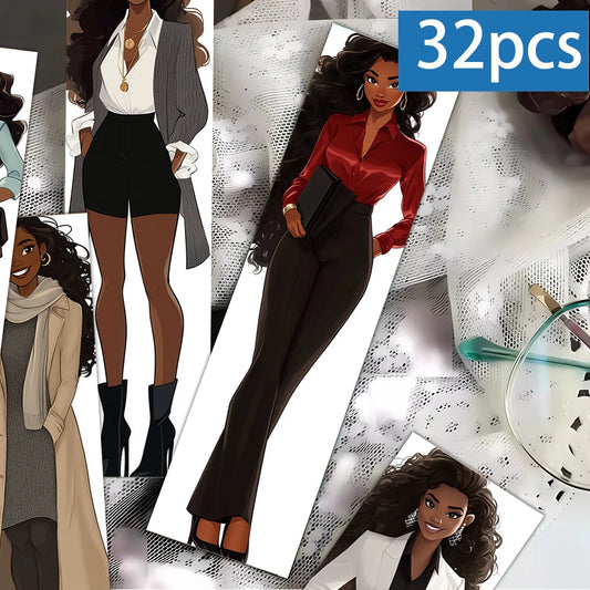 32 Marque-pages Femmes Noires