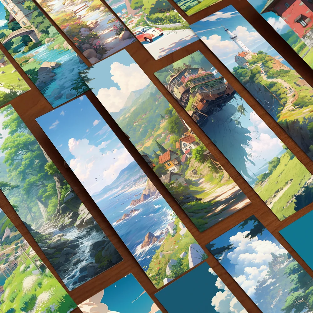 Lot de 30 Marque-Page Style Manga Hayao Miyazaki