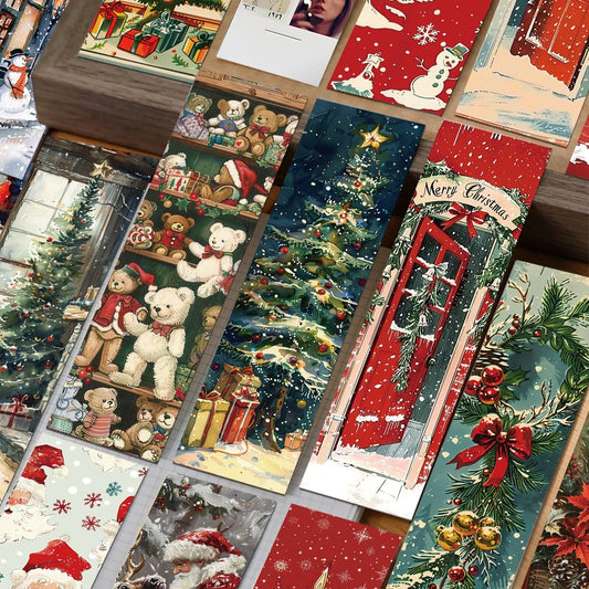 Set de 30 Marque-Pages de Noël Rétro