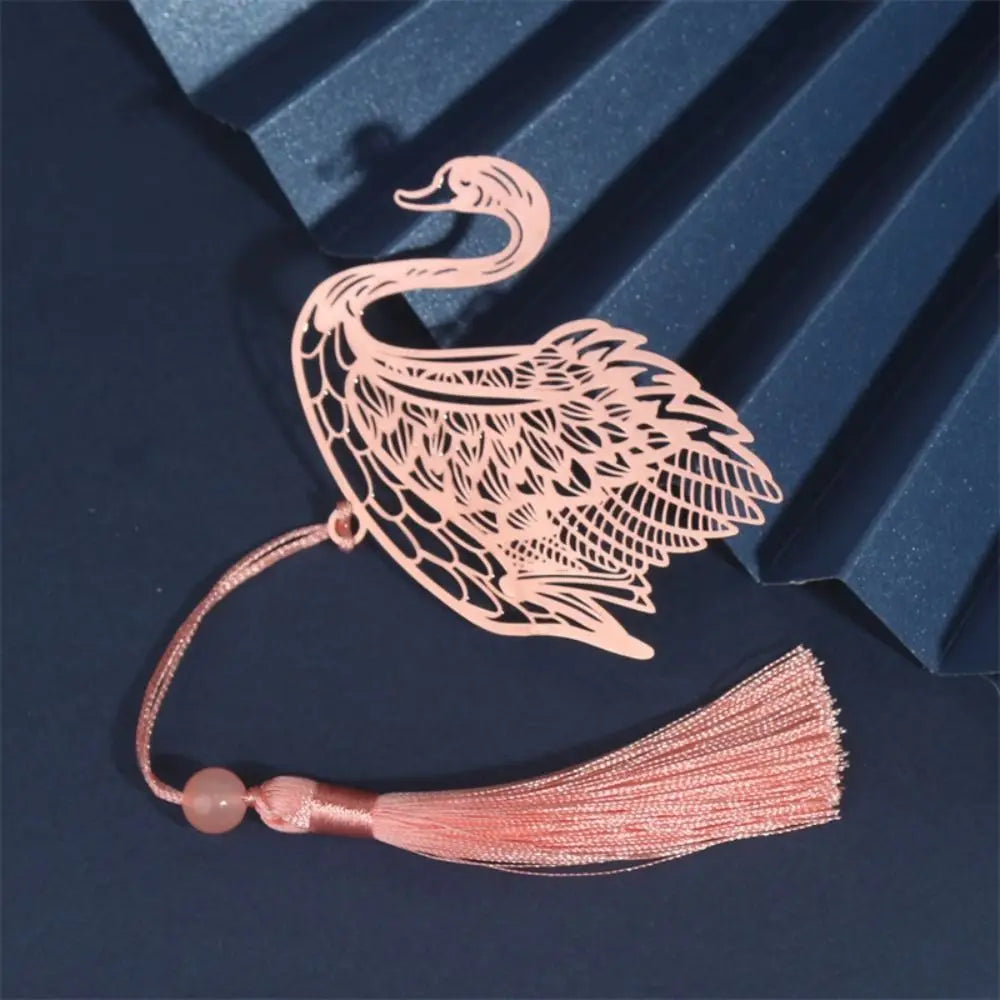 Marque-page Métal : Feuille et Fleur, Marqueur de Page Élégant