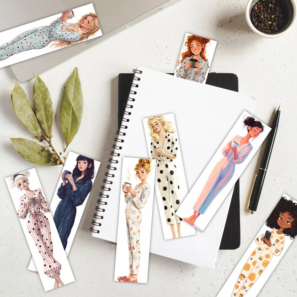 32 Marque-pages - Fille Illustration Aquarelle