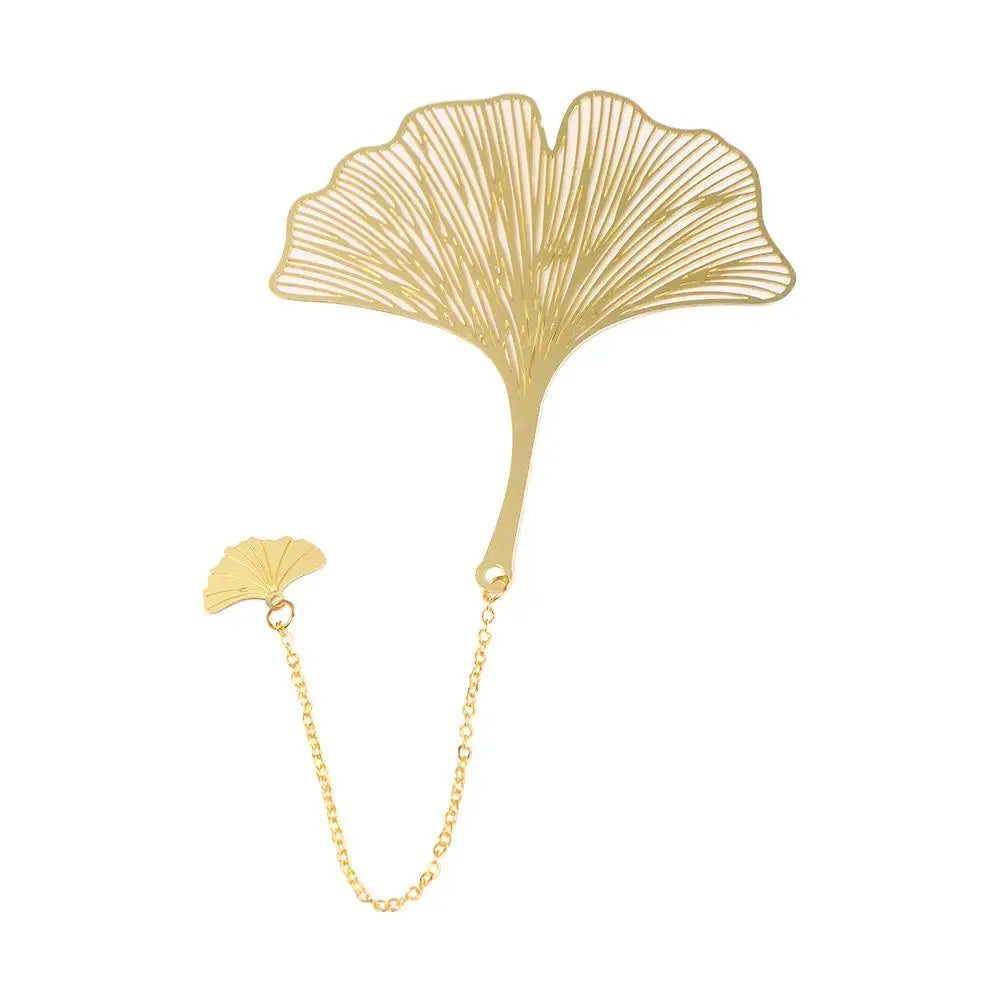 Marque-page Métal : Feuille, Style Chinois Rétro, Pince Livre