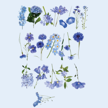 Lot de 40 Stickers Fleurs Kawaii