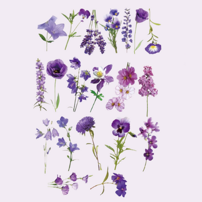 Lot de 40 Stickers Fleurs Kawaii