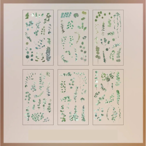 Lot de 6 autocollants transparents