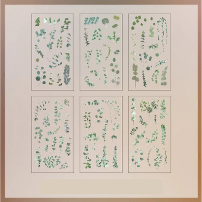 Lot de 6 autocollants transparents