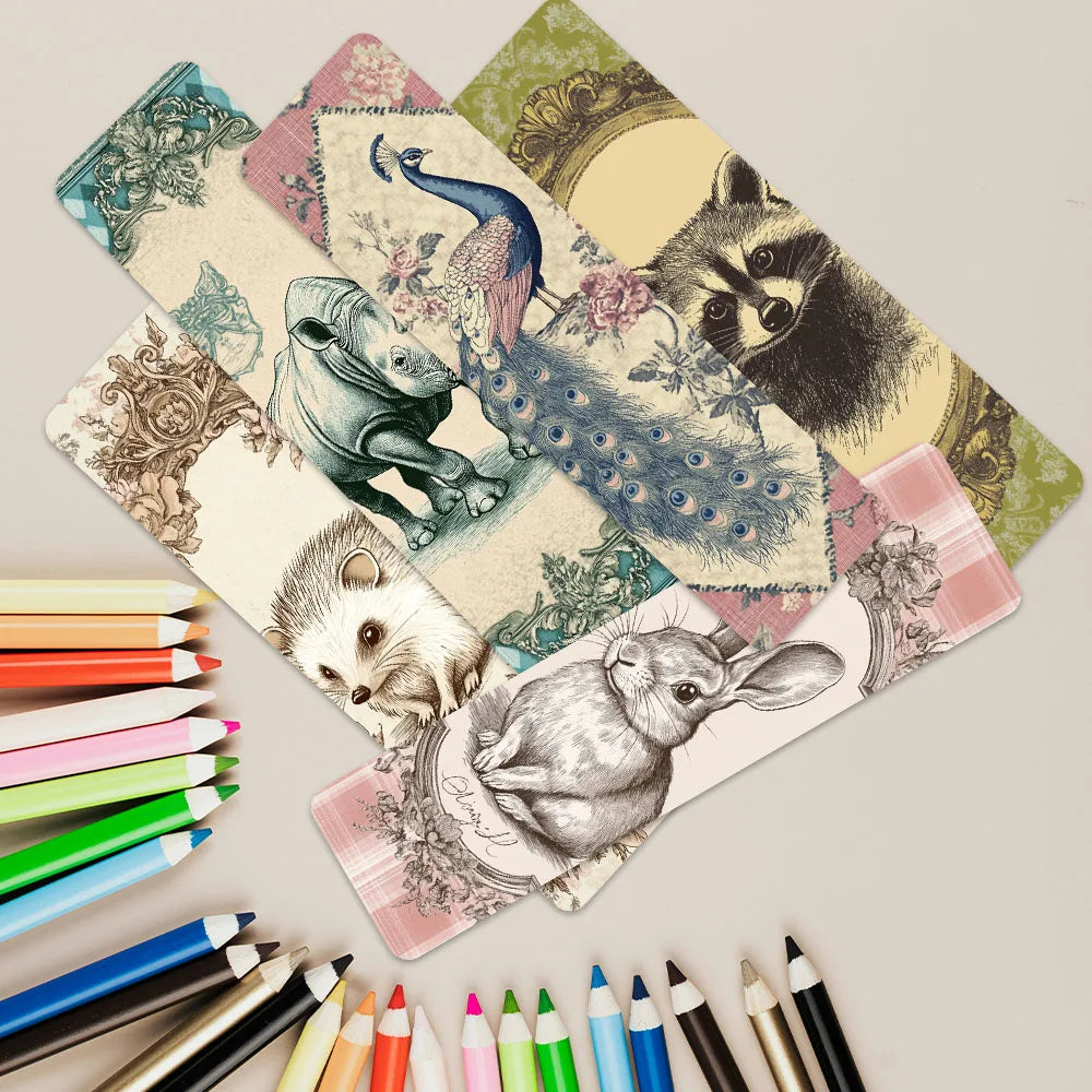 30 Marque-pages Rétro Animaux Cartoon - Collection Esthétique