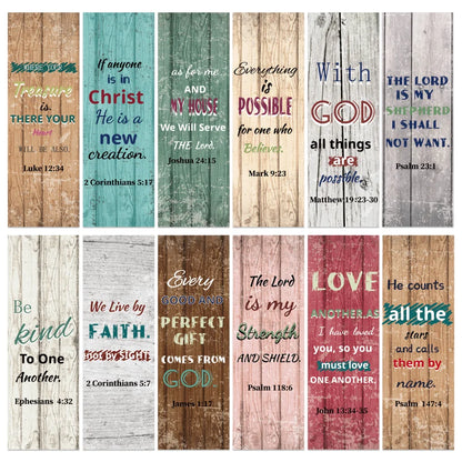 Ensemble de marque-pages (24 Pcs) : versets bibliques et messages positifs