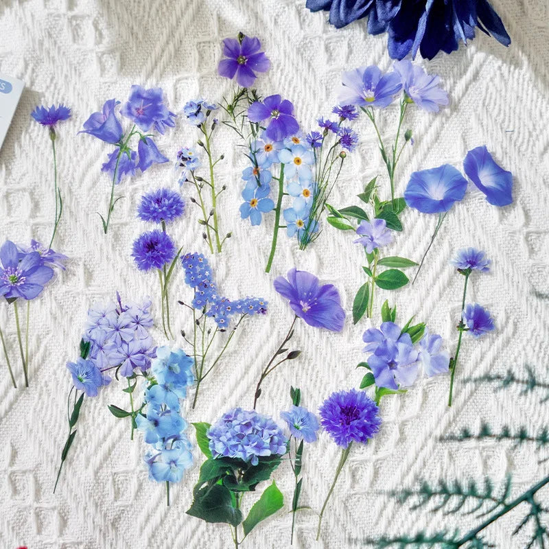 Lot de 40 Stickers Fleurs Kawaii