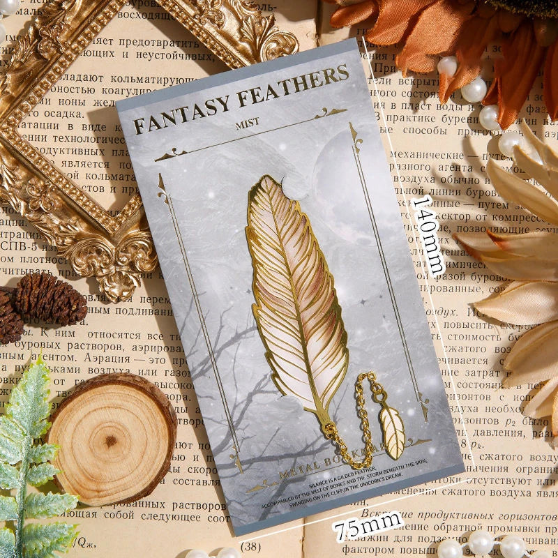 Marque-page Métal Plume Vintage