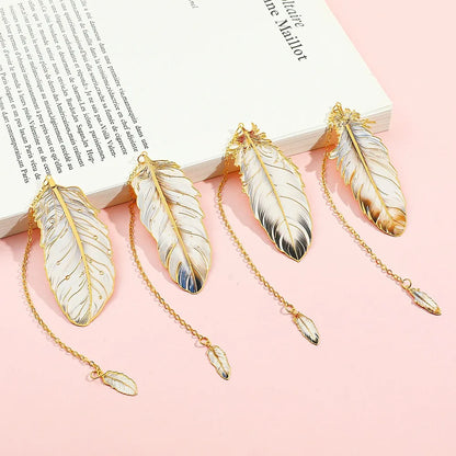 Marque-page Métal Plume Vintage