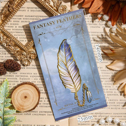 Marque-page Métal Plume Vintage