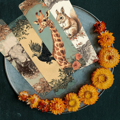 30 Marque-pages Rétro Animaux Cartoon - Collection Esthétique